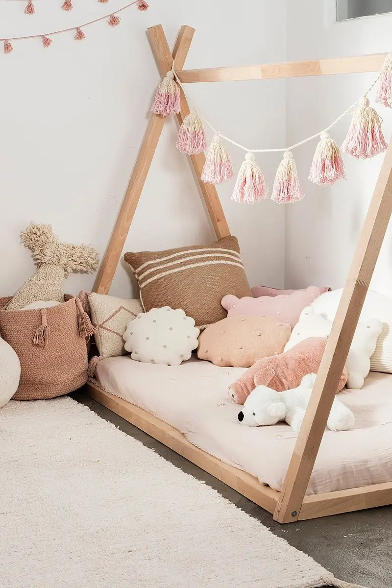 LORENA CANALS - Coussin Tricoté Duetto Powder - Naturel