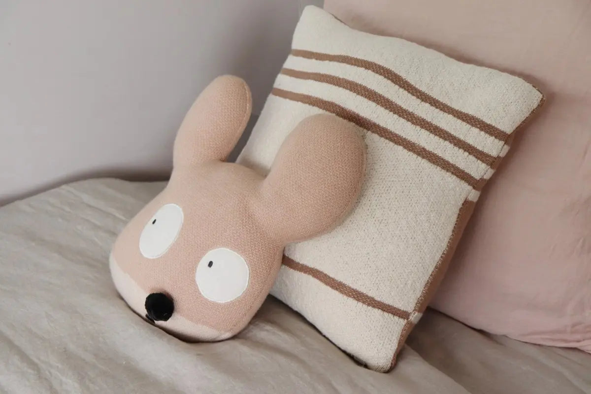 LORENA CANALS - Coussin Tricoté Duetto Powder - Naturel