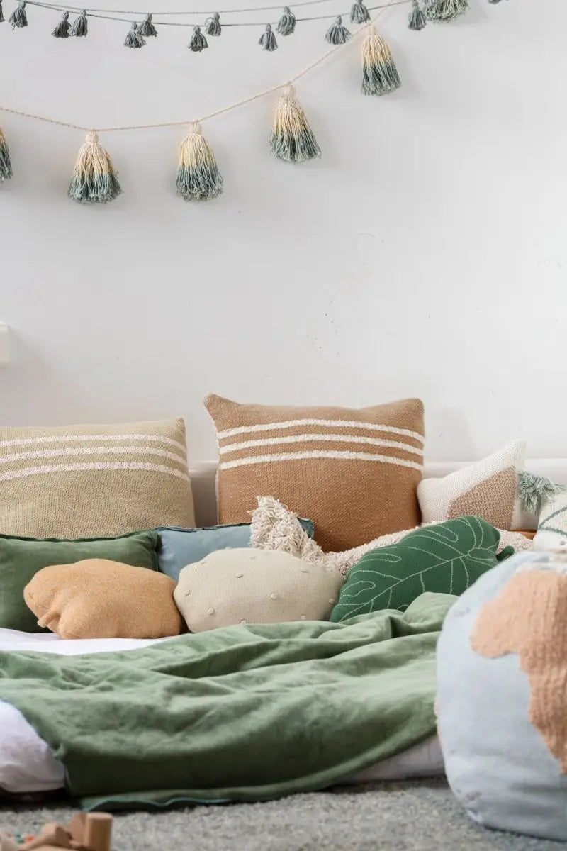 LORENA CANALS - Coussin Tricoté Duetto Powder - Naturel