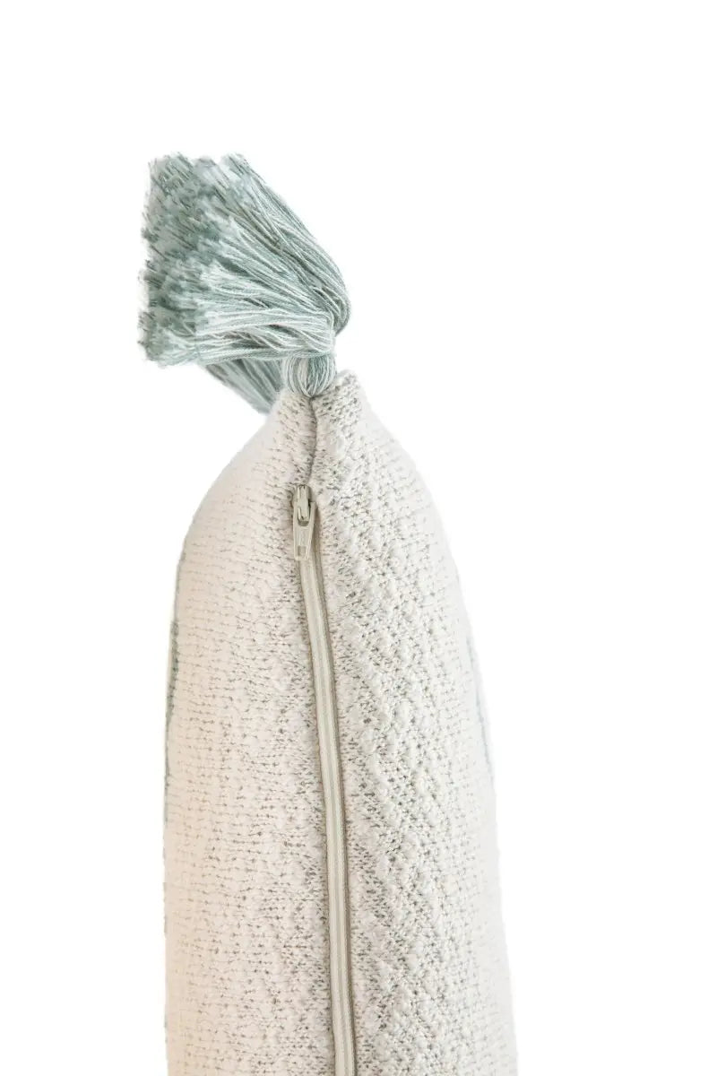 LORENA CANALS - Coussin Tricoté Little Oasis Nat - Indus Blue