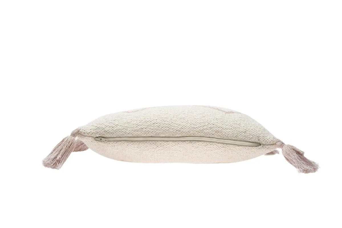 LORENA CANALS - Coussin Tricoté Little Oasis Nat - Rose Pâle