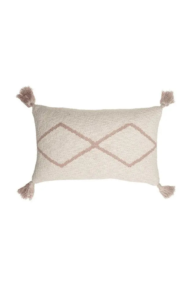 LORENA CANALS - Coussin Tricoté Little Oasis Nat - Rose Pâle