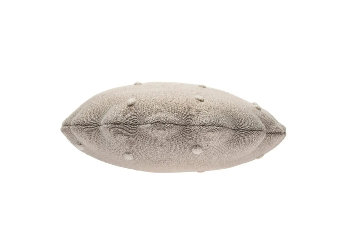 LORENA CANALS - Coussin Tricoté Rond Biscuit Dune Blanc