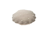 LORENA CANALS - Coussin Tricoté Rond Biscuit Dune Blanc