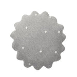 LORENA CANALS - Coussin Tricoté Rond Biscuit Gris