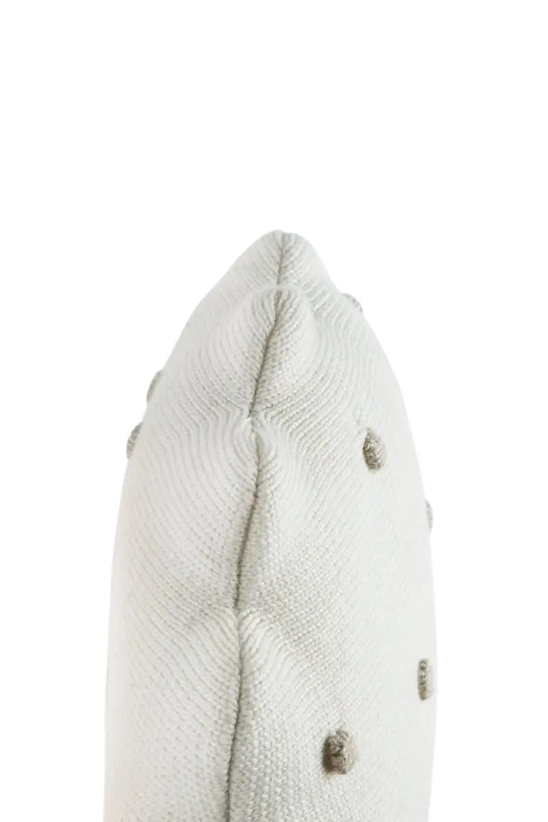 LORENA CANALS - Coussin Tricoté Rond Biscuit Ivoire
