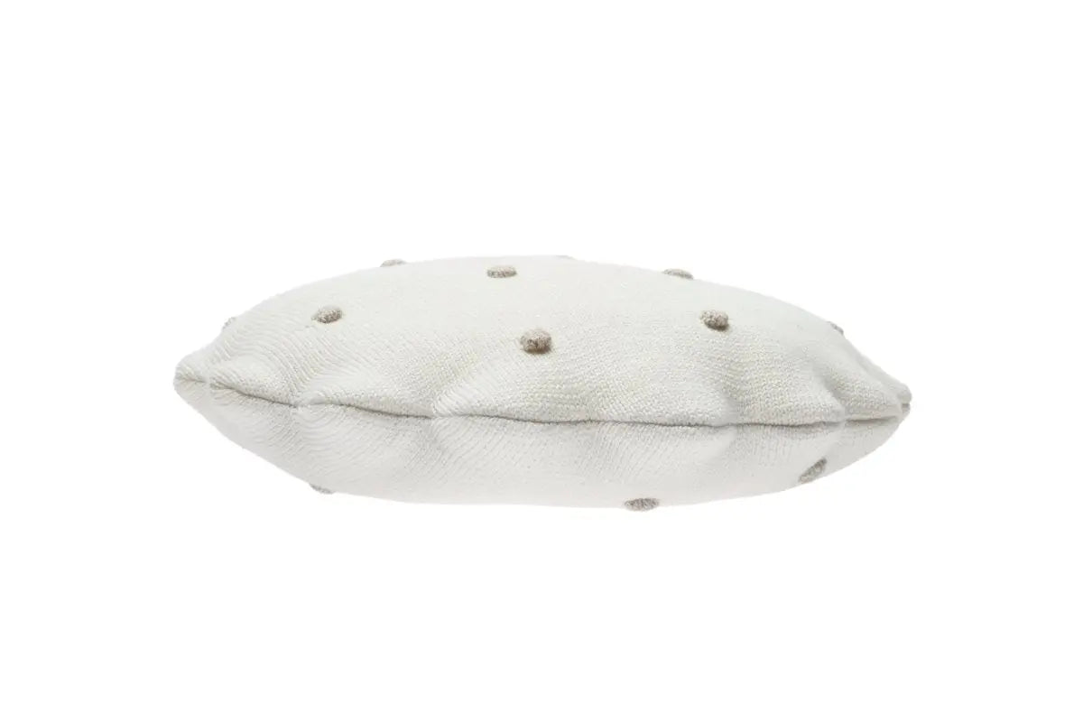 LORENA CANALS - Coussin Tricoté Rond Biscuit Ivoire