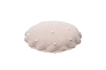 LORENA CANALS - Coussin Tricoté Rond Biscuit Rose Perle