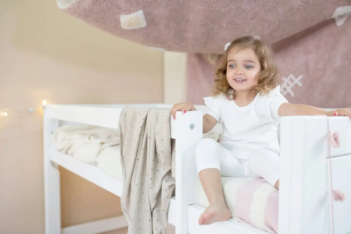 LORENA CANALS - Couverture Bébé Tricot Biscuit Dune Blanc