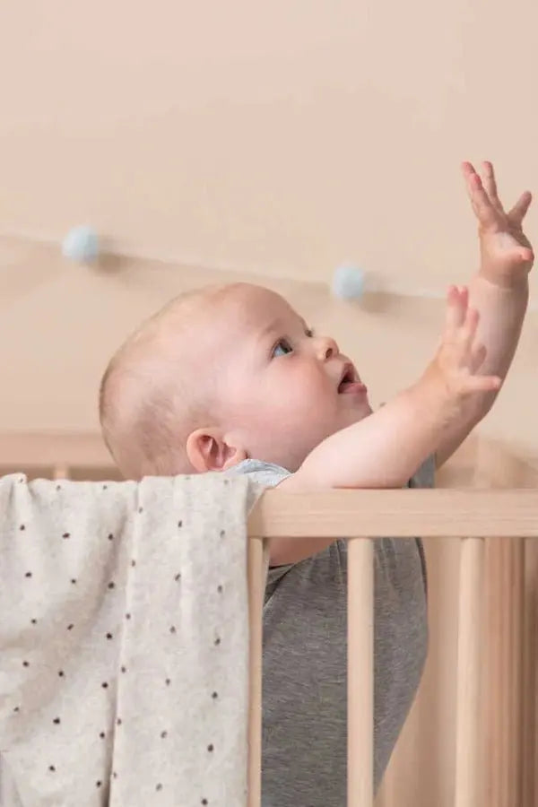 LORENA CANALS - Couverture Bébé Tricot Biscuit Dune Blanc