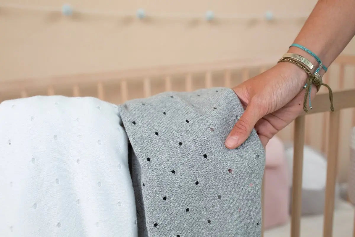 LORENA CANALS - Couverture Bébé Tricotée Biscuit Blanc