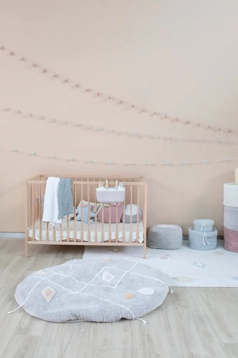 LORENA CANALS - Couverture Bébé Tricotée Biscuit Blanc