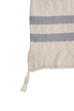 LORENA CANALS - Couverture Tricot Stripes Naturel - Gris