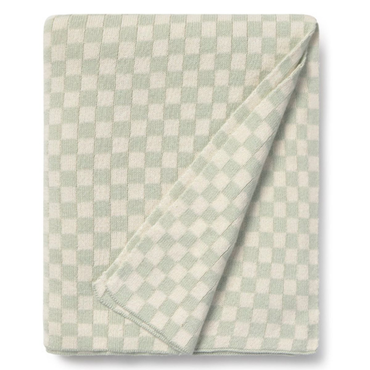 LORENA CANALS - Couverture Tricoté - Carrelage Bleu Sauge