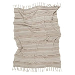 LORENA CANALS - Couverture Tricotée Air Dune Blanc