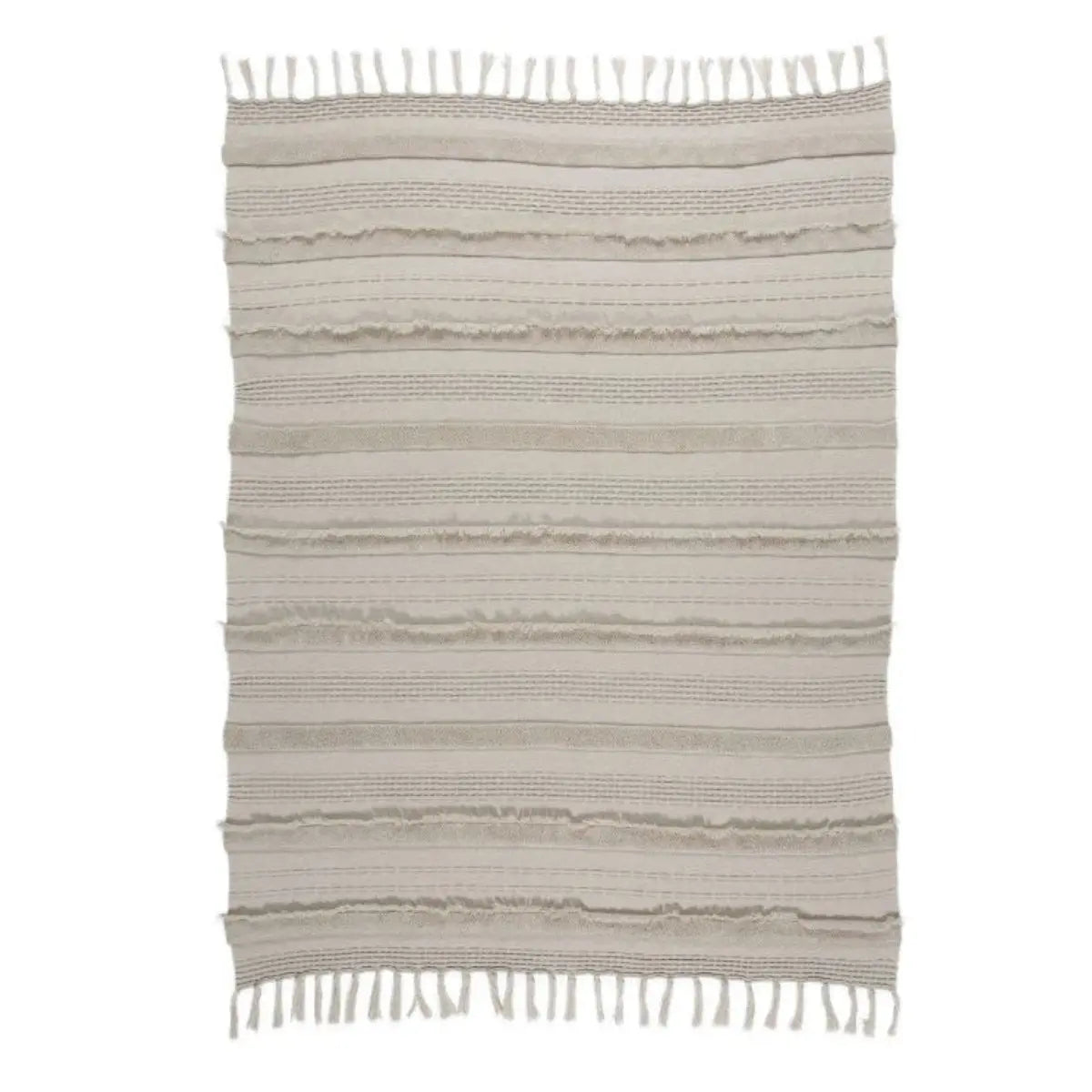 LORENA CANALS - Couverture Tricotée Air Dune Blanc