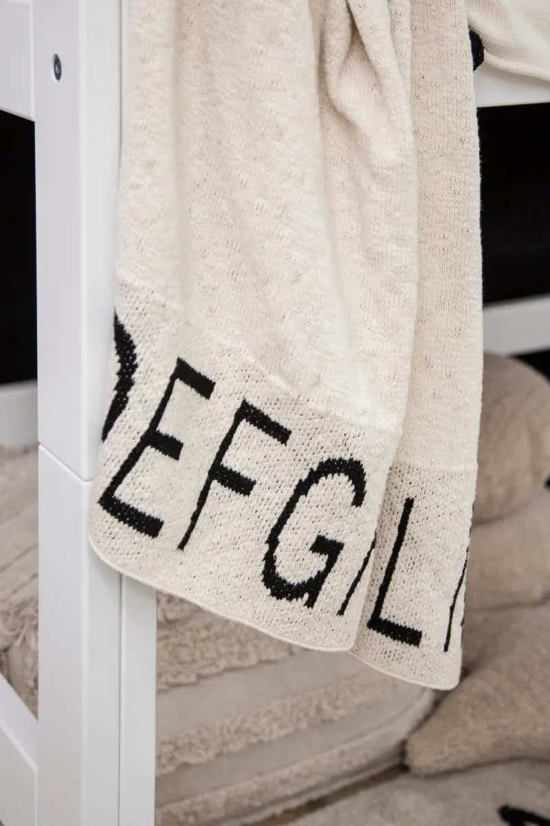 LORENA CANALS - Couverture Tricotée Pour Bébé Abc - Naturel/Noir