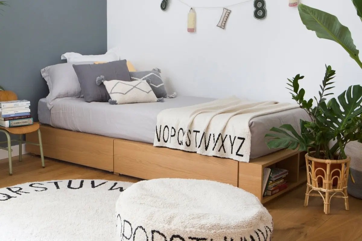 LORENA CANALS - Couverture Tricotée Pour Bébé Abc - Naturel/Noir