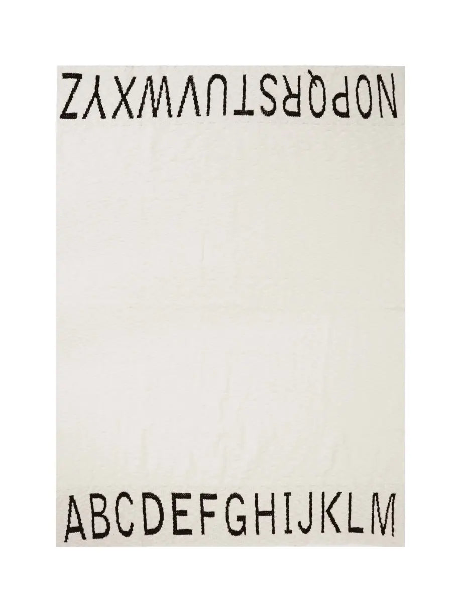 LORENA CANALS - Couverture Tricotée Pour Bébé Abc - Naturel/Noir