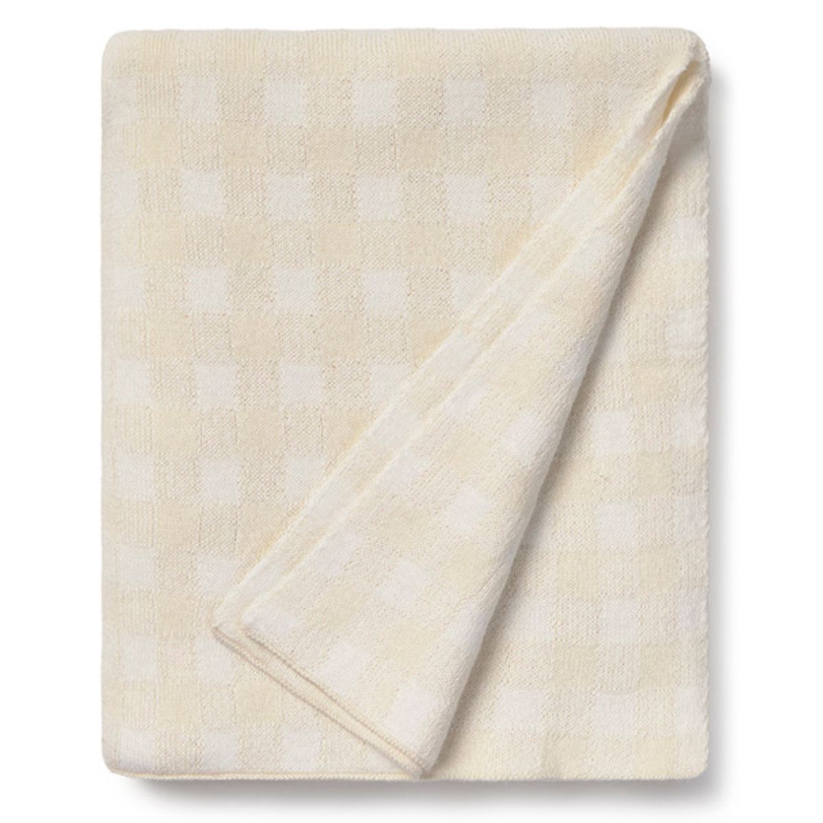 LORENA CANALS - Couverture Tricotée Vichy Ivoire