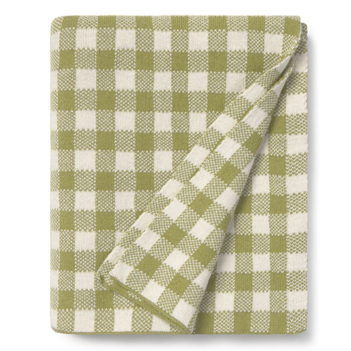 LORENA CANALS - Couverture Tricotée Vichy Matcha