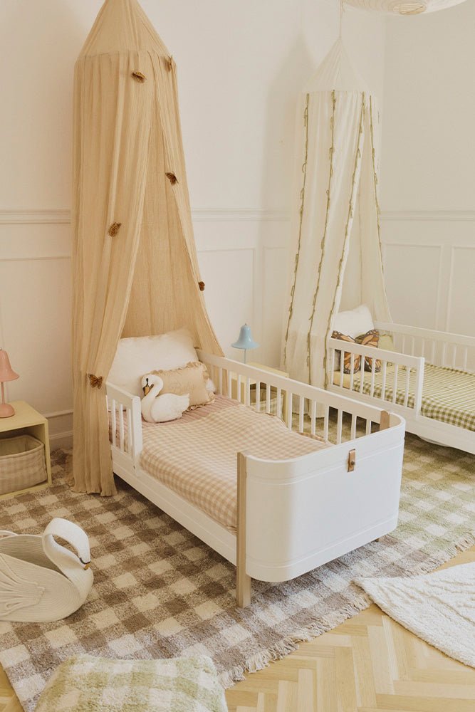 LORENA CANALS - Couverture Tricotée Vichy Rose