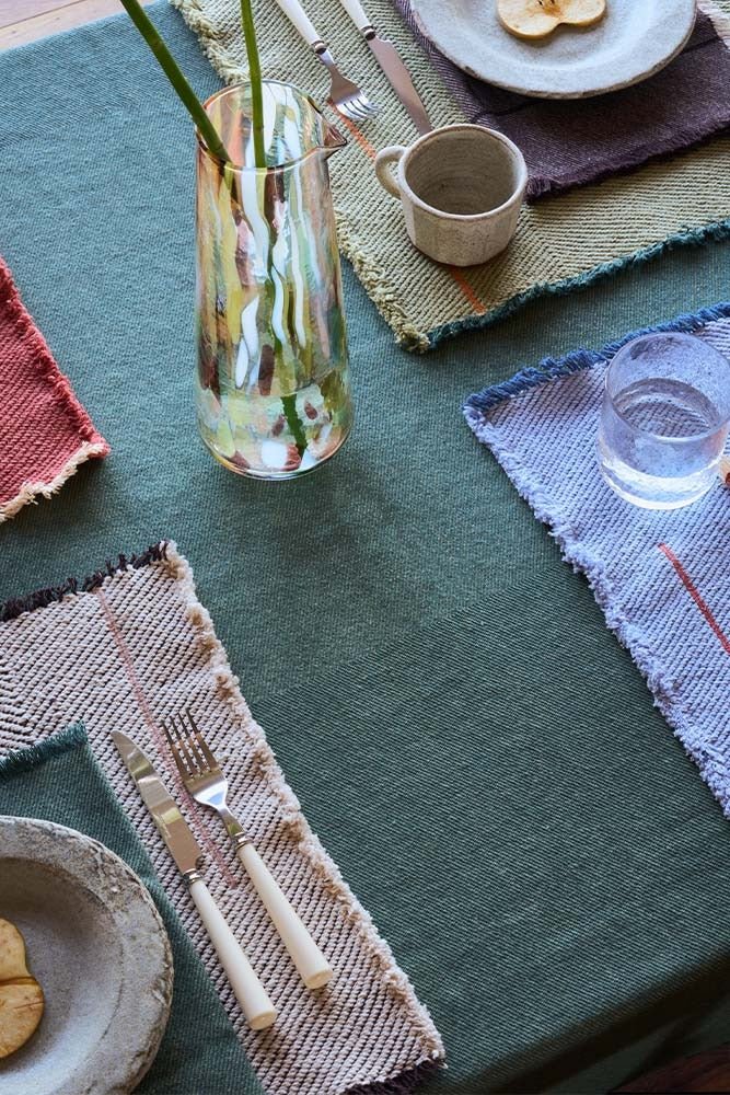 LORENA CANALS - Nappe Vertical Duck Green 170 X 350 Cm