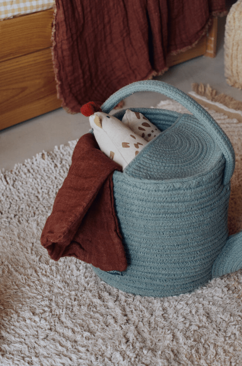 LORENA CANALS - Panier de Rangement Pour Enfants - Arrosoir - Bleu Vintage