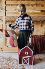 LORENA CANALS - Panier en Forme de Maison de la Ferme - Rouge
