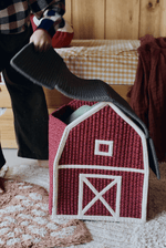 LORENA CANALS - Panier en Forme de Maison de la Ferme - Rouge