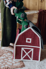 LORENA CANALS - Panier en Forme de Maison de la Ferme - Rouge