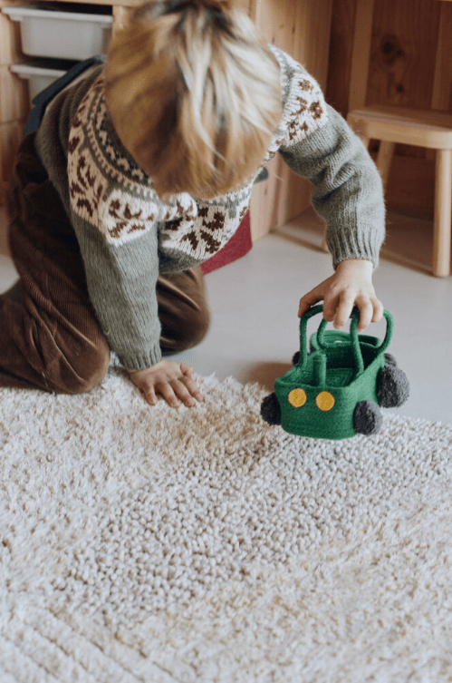 LORENA CANALS - Panier en Forme de Tracteur - Gris Foncé