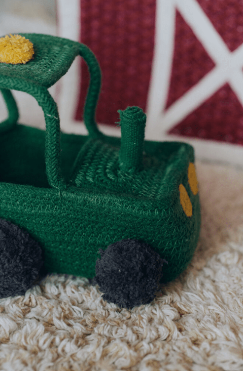 LORENA CANALS - Panier en Forme de Tracteur - Gris Foncé