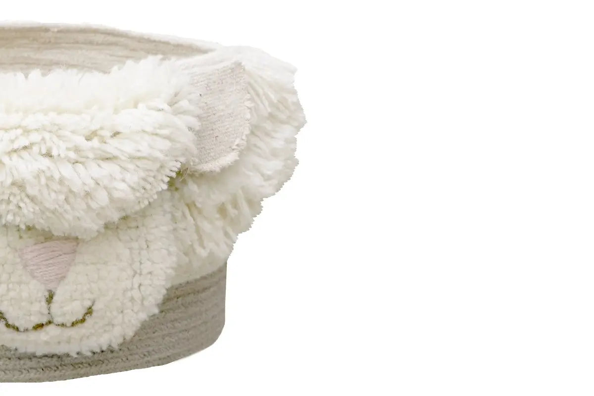 LORENA CANALS - Panier En Laine Mouton Rose Nez