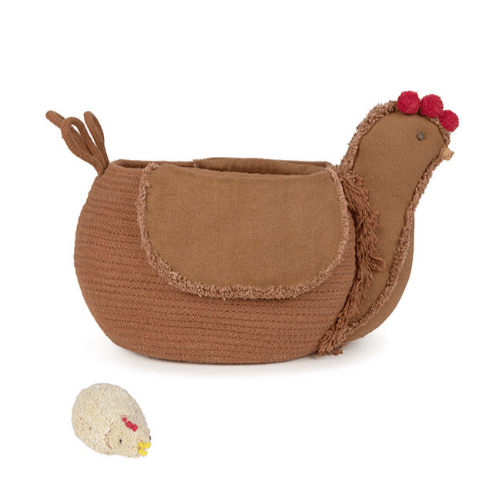 LORENA CANALS - Panier Pour Enfants en Forme de Poulet - Caramel