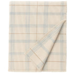 LORENA CANALS - Plaid Écossais Tissé À La Main Bleu Sauge 140 X 200 Cm