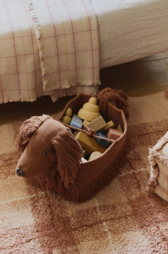 LORENA CANALS - Plaid Écossais Tissé À La Main Rose 140 X 200 Cm