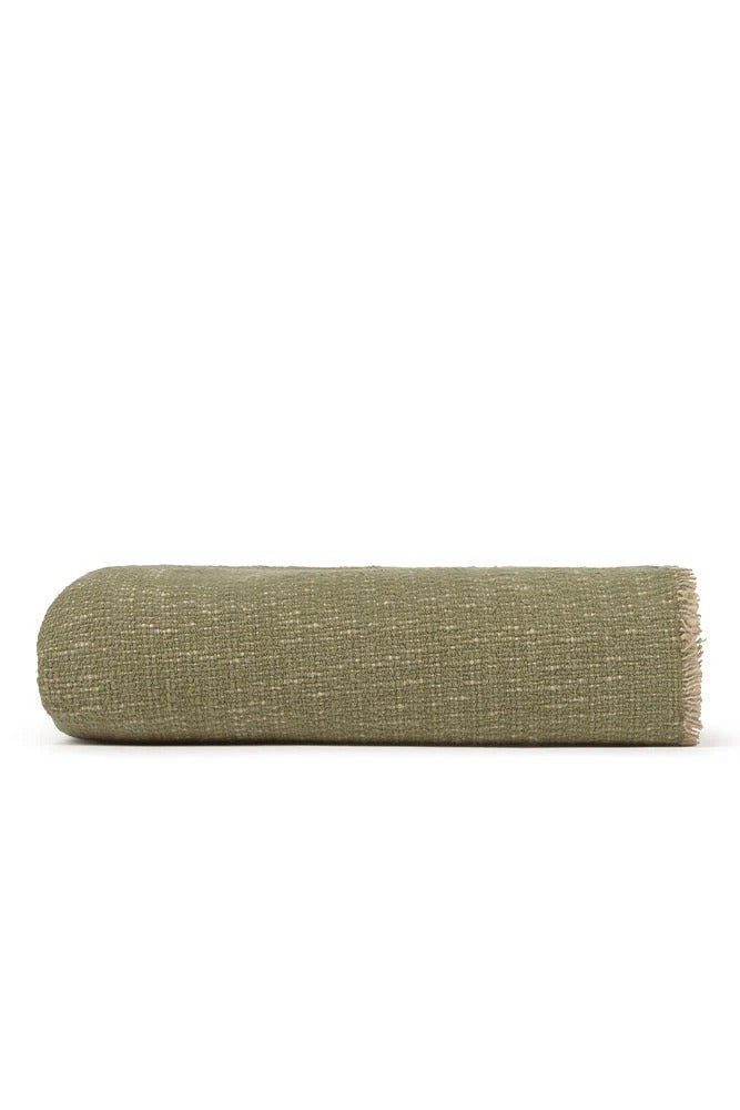 LORENA CANALS - Plaid Tissé Main Kaki 130 X 180 Cm