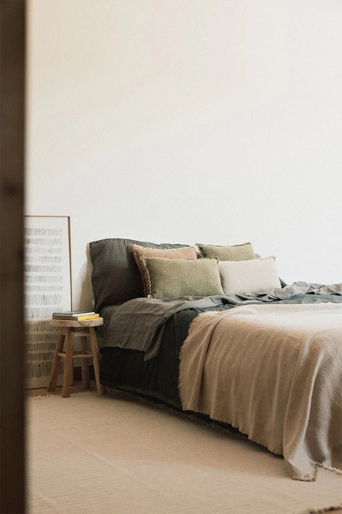 LORENA CANALS - Plaid Tissé Main Naturel 130 X 180 Cm