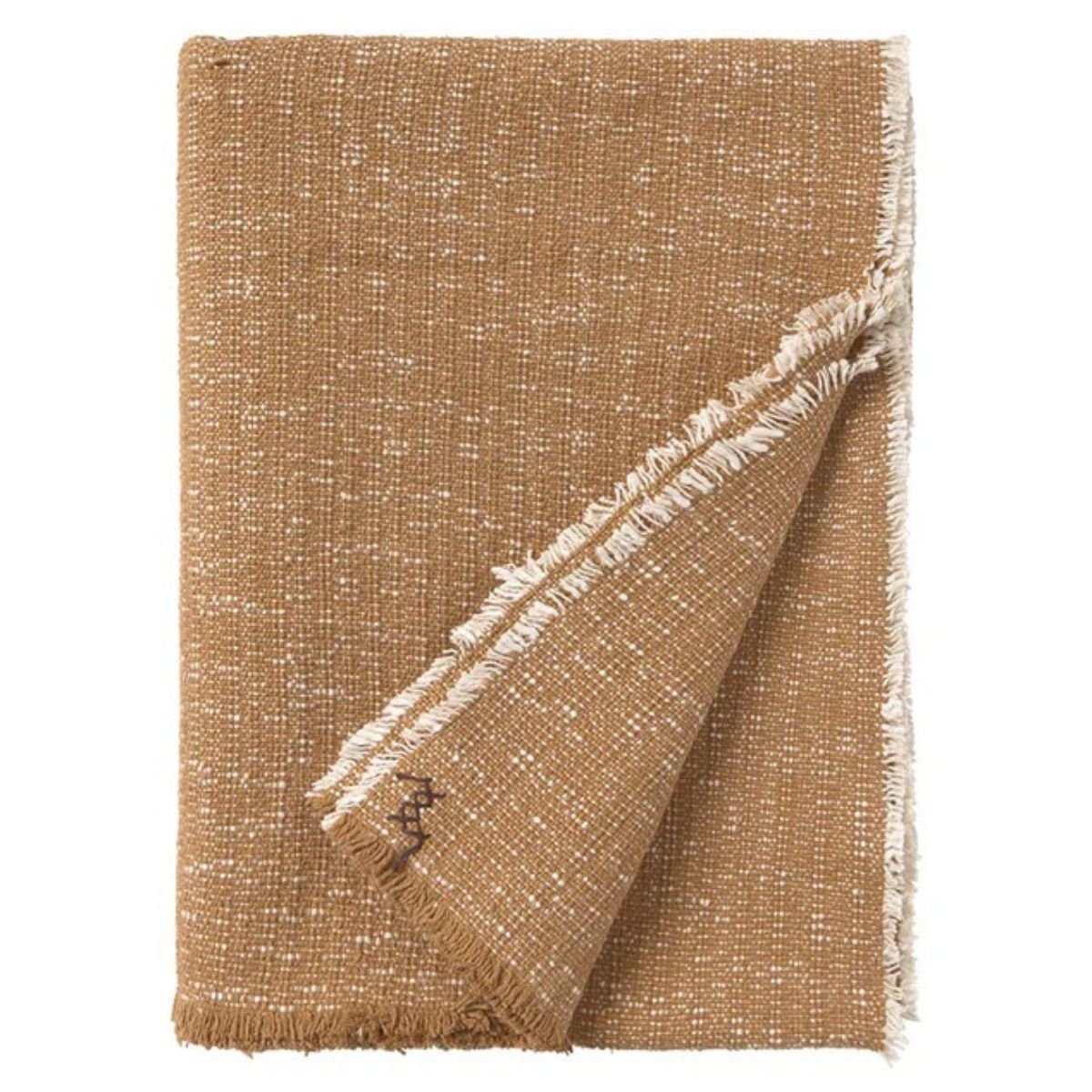 LORENA CANALS - Plaid Tissé Main Ocre 130 X 180 Cm - Les Petits