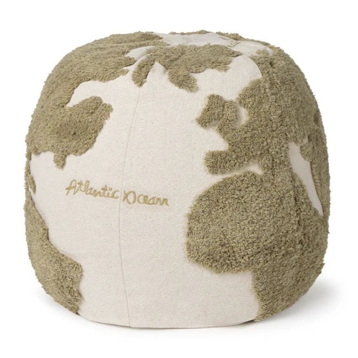 LORENA CANALS - Pouf Carte Du Monde En Tissu Recyclé