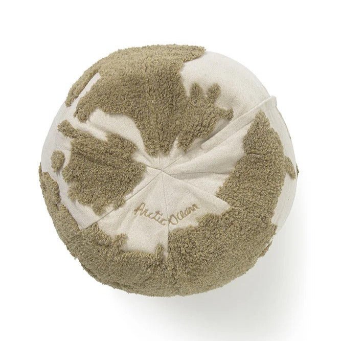 LORENA CANALS - Pouf Carte Du Monde En Tissu Recyclé