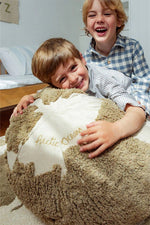 LORENA CANALS - Pouf Carte Du Monde En Tissu Recyclé