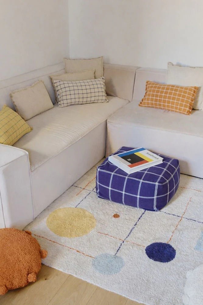 LORENA CANALS - Pouf Geo Block Navy Blue