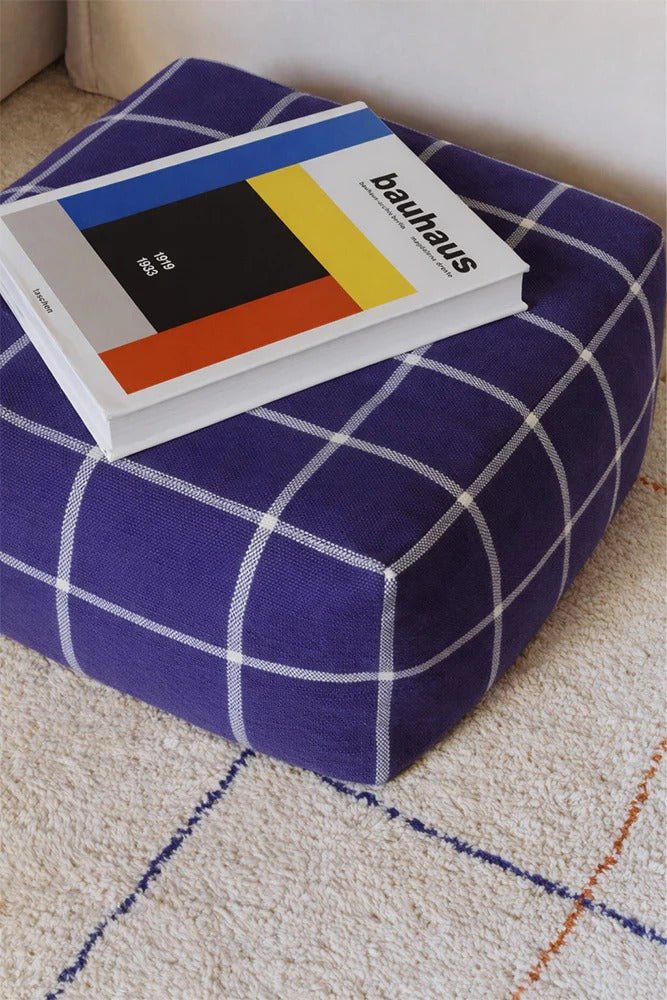 LORENA CANALS - Pouf Geo Block Navy Blue