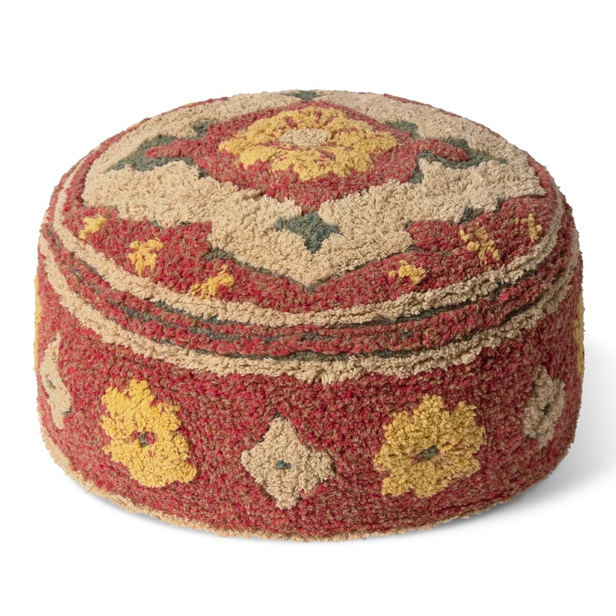 LORENA CANALS-Pouf Persan Rouge Ø 45 x 20 Cm