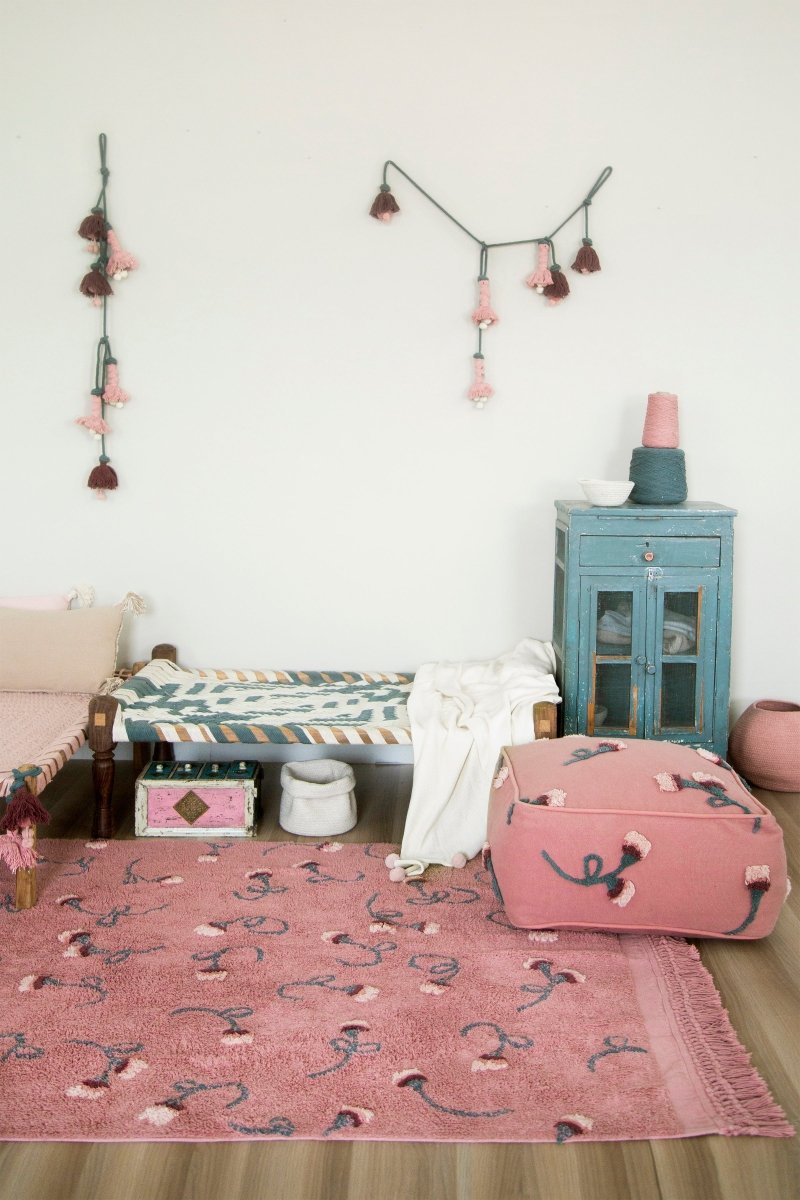 LORENA CANALS - Pouf Rose Cendrée Du Jardin Anglais