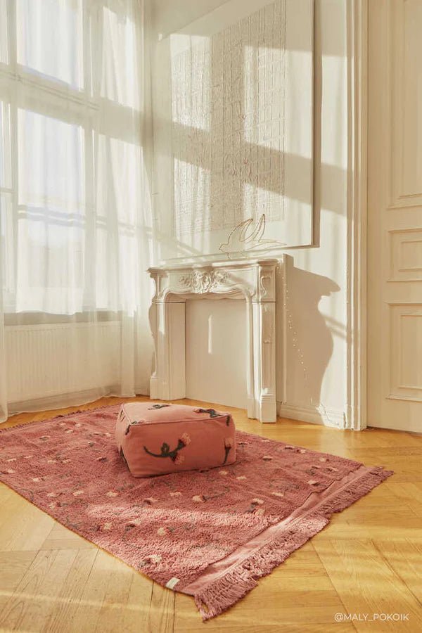 LORENA CANALS - Pouf Rose Cendrée Du Jardin Anglais