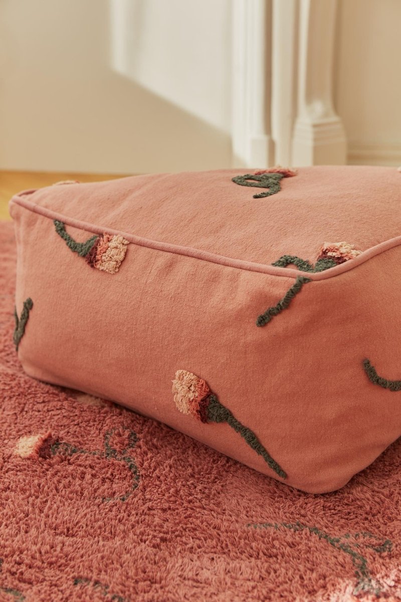 LORENA CANALS - Pouf Rose Cendrée Du Jardin Anglais