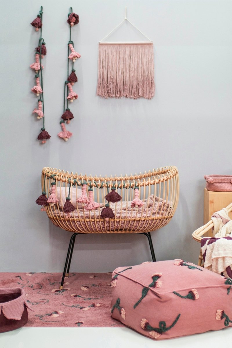 LORENA CANALS - Pouf Rose Cendrée Du Jardin Anglais